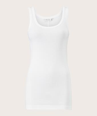 Eng anliegendes Tanktop aus Jersey, White