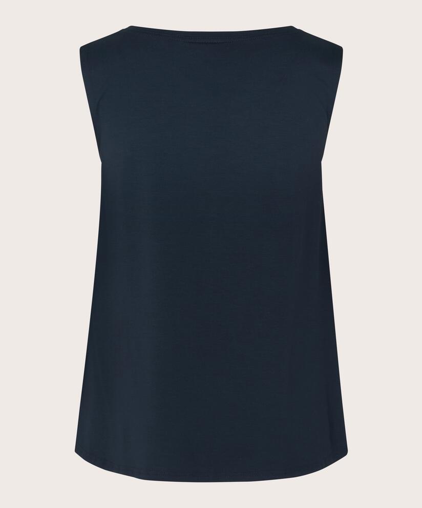 Ärmelloses Jersey-top, Navy