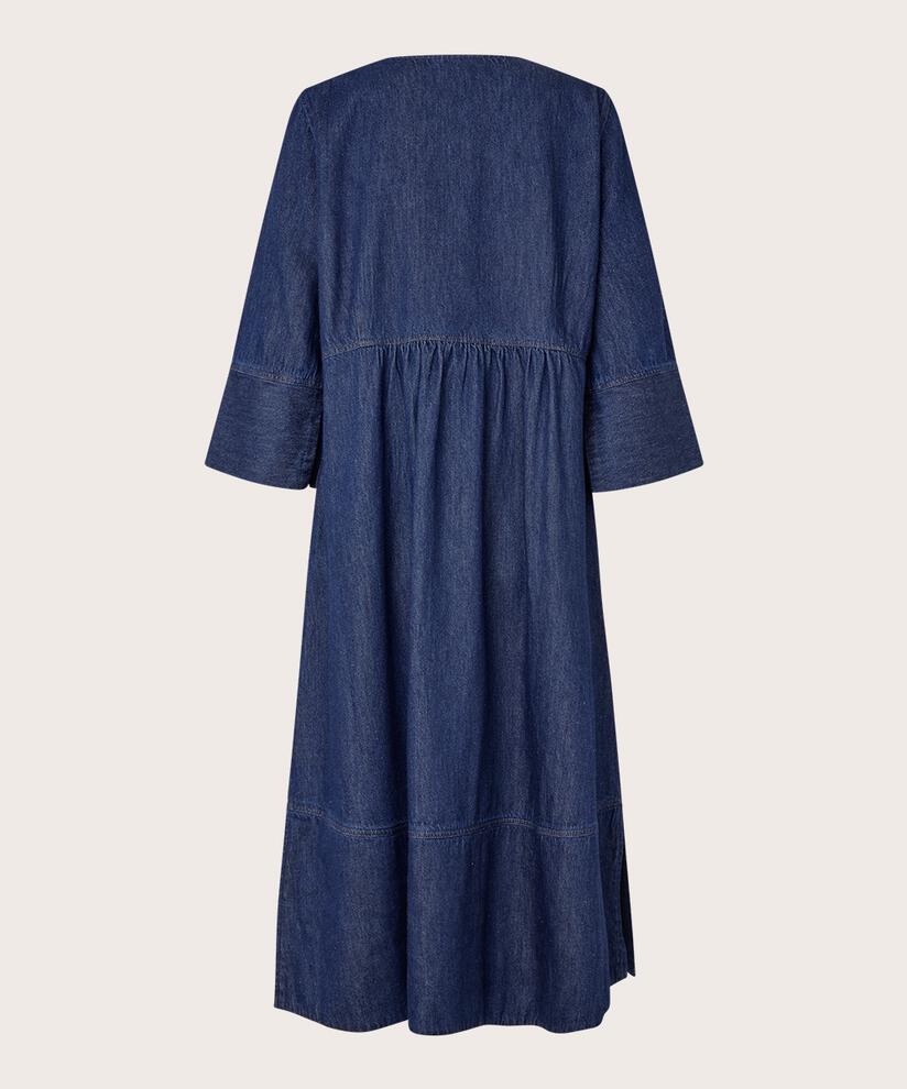 Jeanskleid mit Falten hinten, Dark Denim