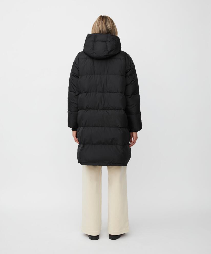 Daunenmantel Mit Kapuze, Black