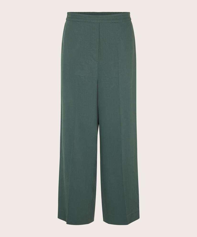 Jerseyhose mit weitem Bein und elastischem Bund, Balsam Green