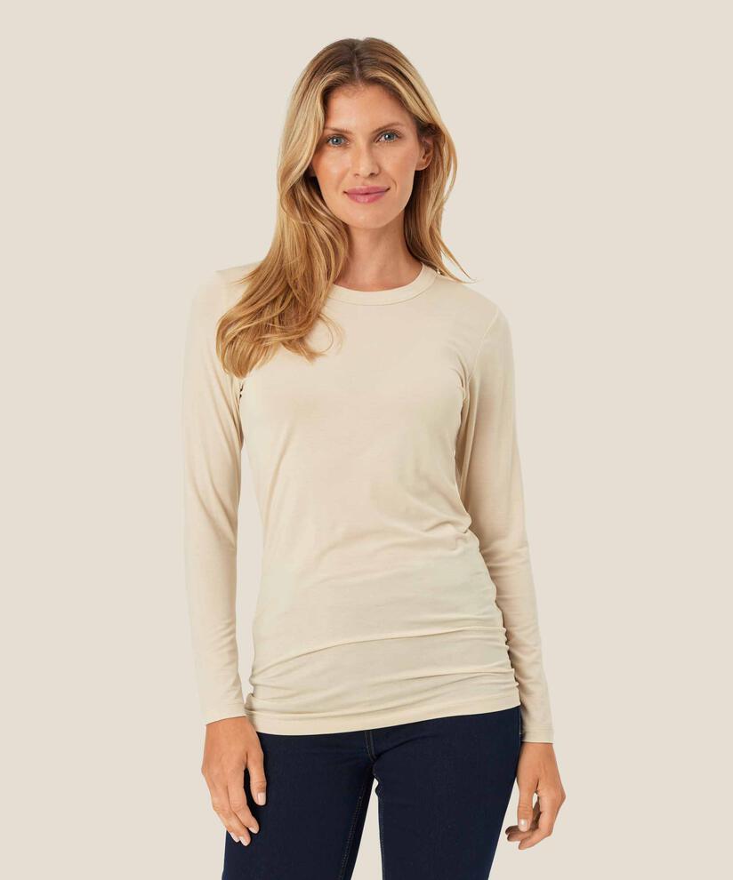 Shirt Mit Rundem Hals, Fog