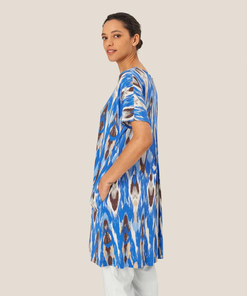 Bedruckte Jersey-tunika Mit Eingrifftaschen, Nebulas Blue