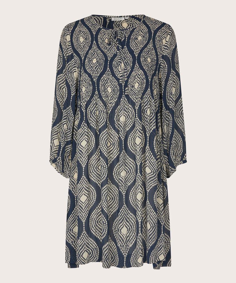 Viskose-Tunika mit Bindeband am Hals, Mood Indigo