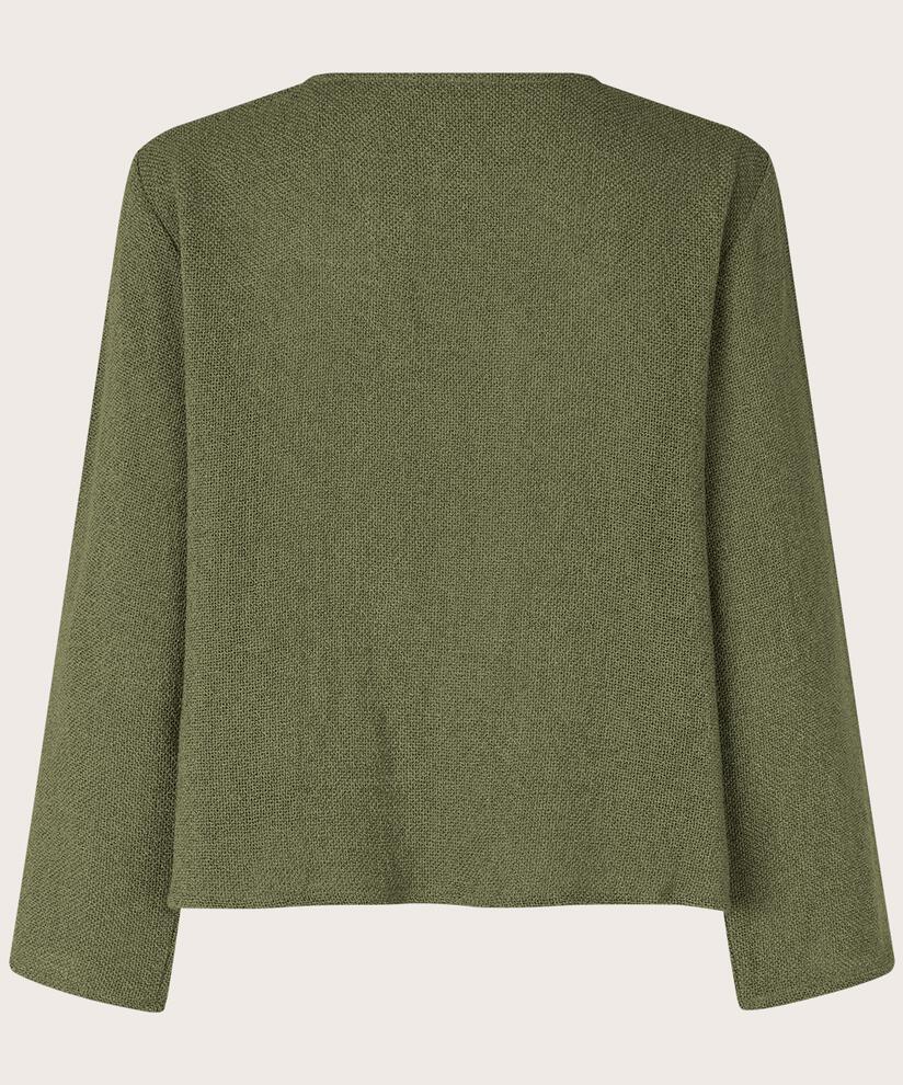 Kurze Jacke Aus Bouclé, D. Lichen Green